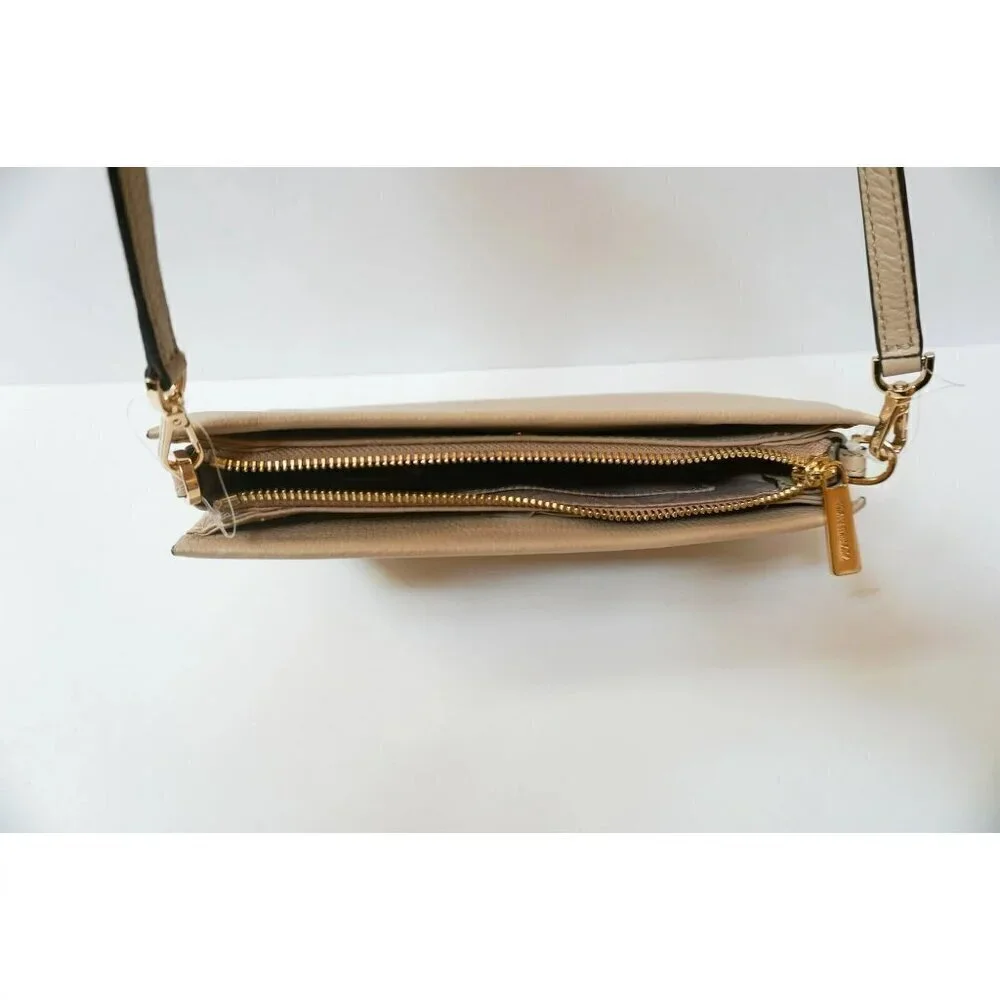 Michael Kors Jet Set Travel LG Triple Gusset Pebbled Leather Crossbody Bag - Picture 3 of 7
